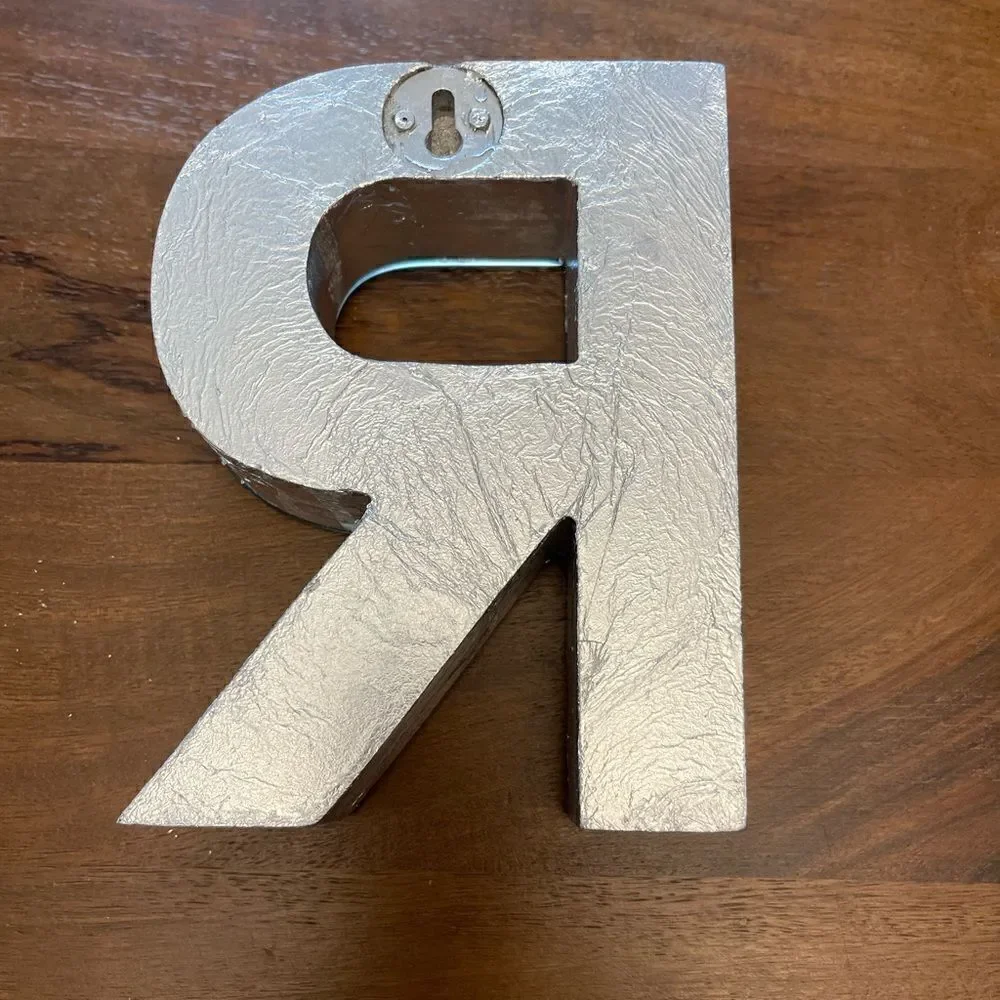 Pier 1 Silver Mirrored Letter 'R'